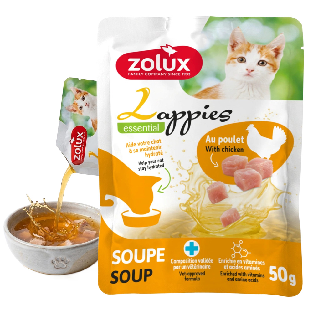 Przysmak dla Kota Lappies Zupa z Kurczakiem 12x50g ZOLUX